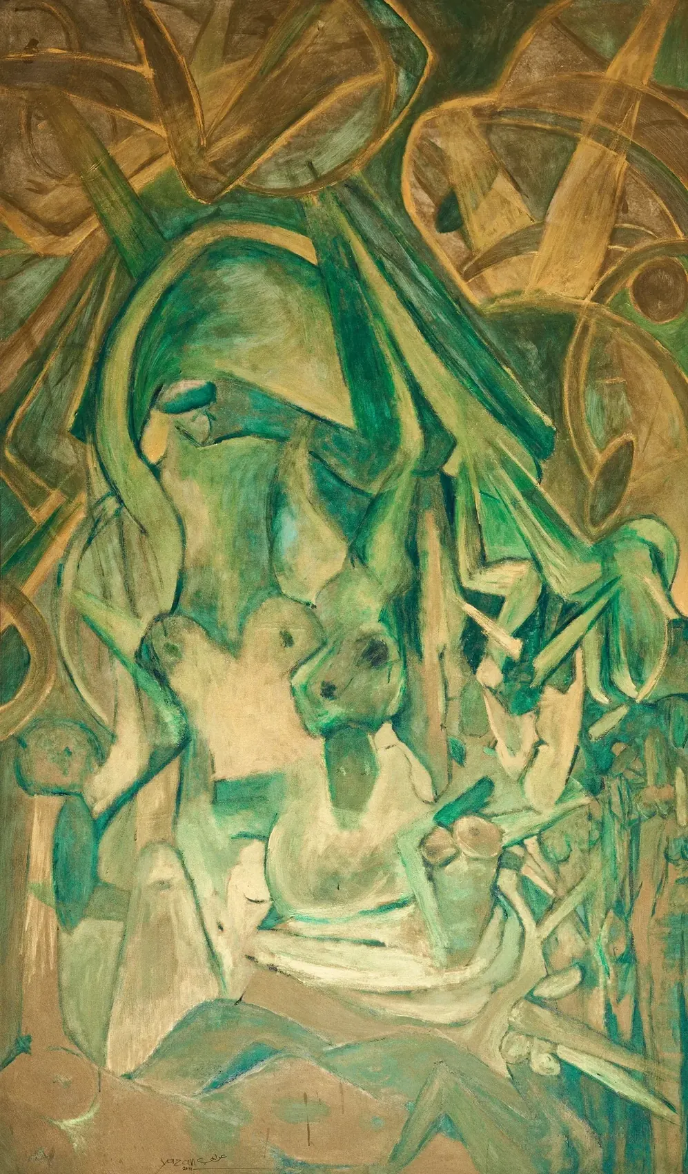 Another Planet — acrylic on canvas painting by Yazan Orabi, 250 × 150 cm